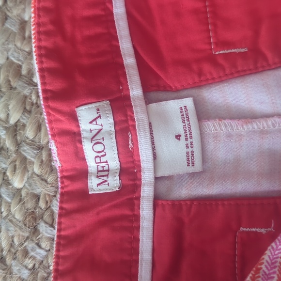 5/$20 SALE Merona cotton striped chino shorts - Picture 5 of 9